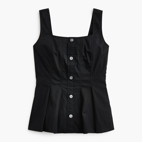 J. Crew Sleeveless button-up peplum top Size 8 - Picture 2 of 10